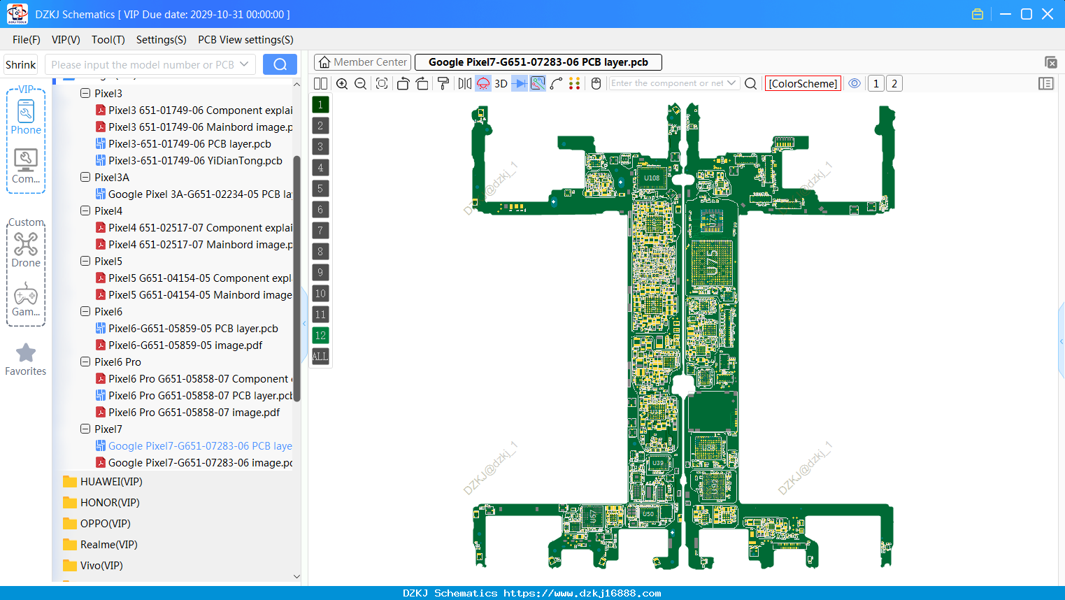 Google Pixel7-G651-07283-06 PCB Layer